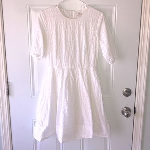 GAP white  eyelet  3 quarter sleeve dress